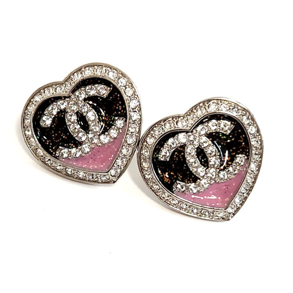 CHANEL Black Coco Mark Earrings - Picture 1 of 10